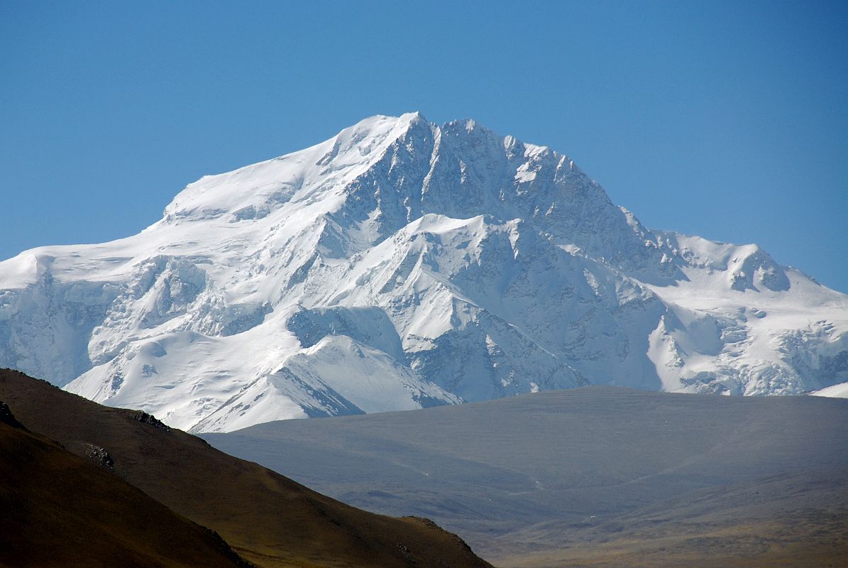 10 Shishapangma North Face From After Shishapangma Checkpoint The Shishapangma North Face comes fully into view as we continue the drive from Shishapangma Checkpoint towards Peiko Tso.